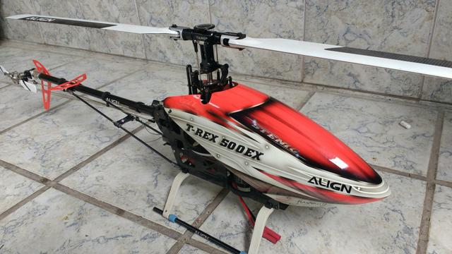 Trex 500 flybarlles (clone hk) helicóptero