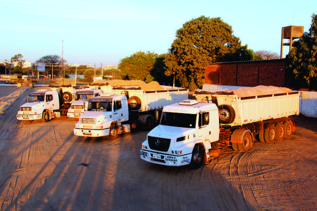 Areia da construção civil