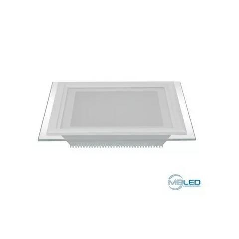 Kit c/ 20 Luminária Led de Vidro Quadrada 6w k para