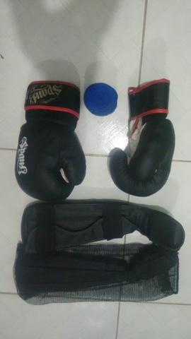 Kit luva,bandagem e caneleira