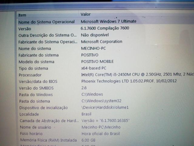 Notebook Positivo Master i5