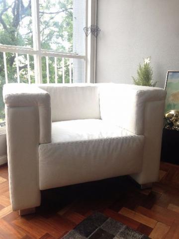 Poltrona Couro Branco Bull - Design Marcelo Rosenbaum
