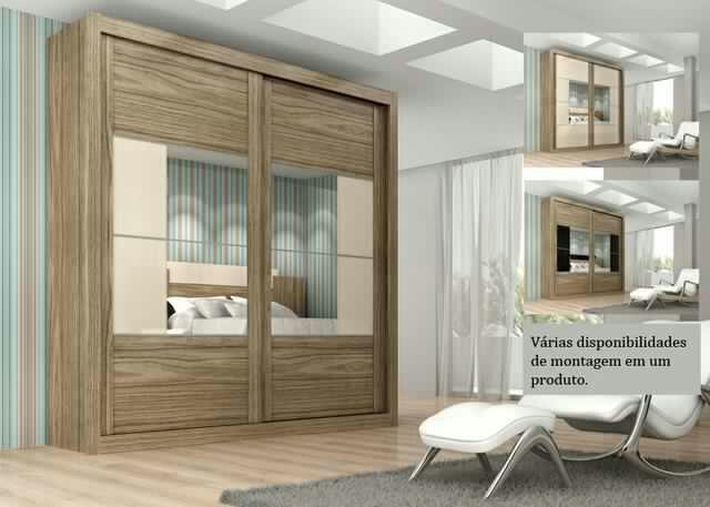 Roupeiro Cecilia c/ Portas de Correr 100% MDF - Novo