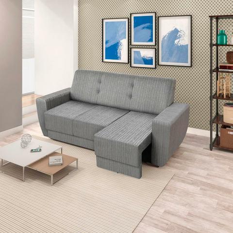 Sofá 3 Lugares com Assento Retrátil Edge  Chenille