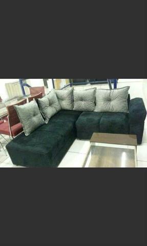 Sofá de canto Larissa no suede