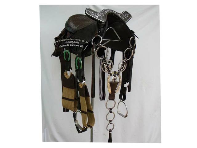 Arreio Master Couro Legitimo Completo Chapa Tropeiro SE