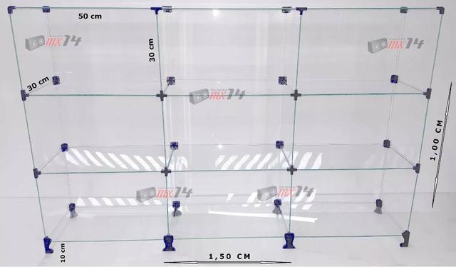 Balcão Vitrine Em Vidro Temperado para Lojas