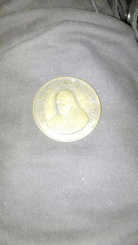 Medalha comemorativa  visita do papa João Paulo 2