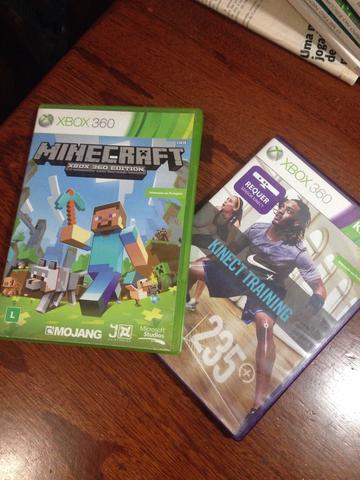 Minecraft, Kinect Adventure e Kinect training para Xbox 360