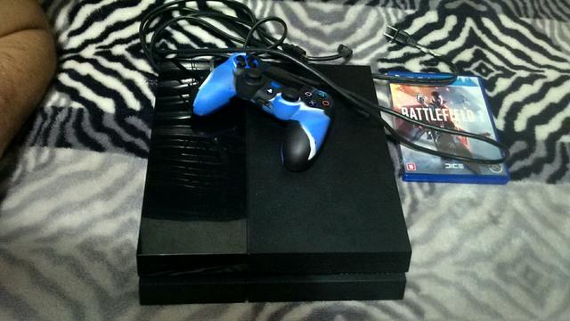 Ps4 + battlefield l + controle e cabos