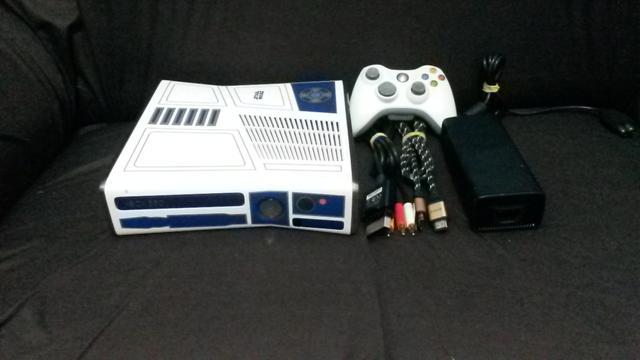 Xbox slim destravado ediçao limitada star wars + 05 jogos.