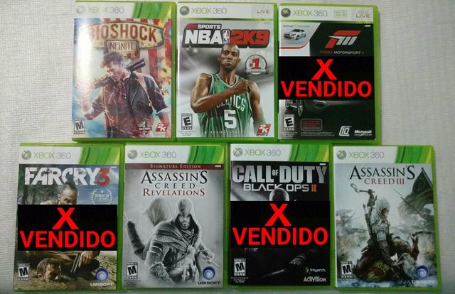 Bioshock Assasins Creed 3 e nba 2k 09