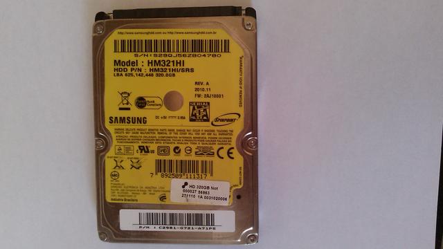 Hd 320gb Notebook Samsung Hm321hi rpm Sata 8mb