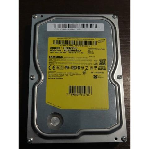 Hd 320gb pra computador sata