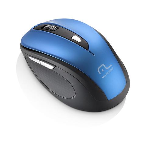 Mouse Sem Fio USB 6 Botões Preto e azul