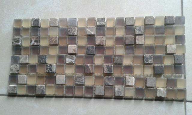 Pastilha de vidro cor caramelo mesclado