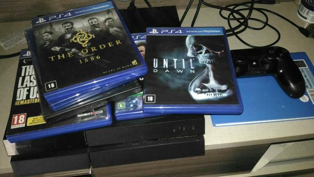 Ps4 com 7jogos e 1controle