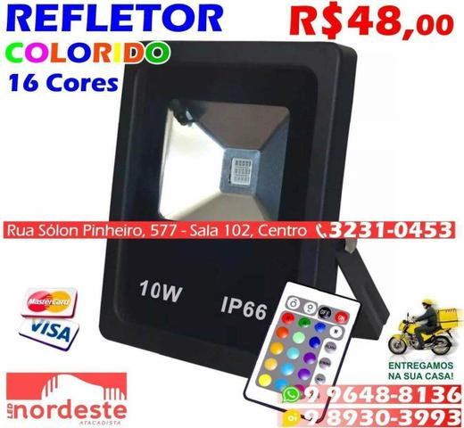 Refletor Rgb de Led + Controle