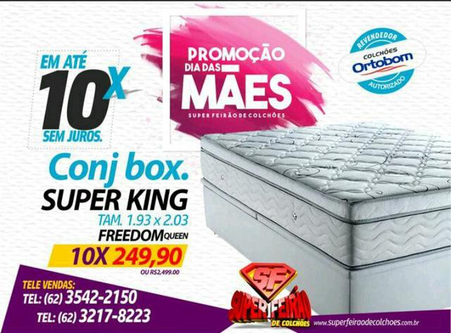 Conj. Box Ortobom super King "Oferta"