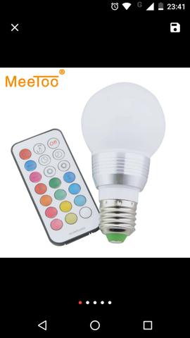 Lâmpada de led colorido com controle