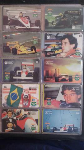 12 cartões telefônicos Ayrton Senna