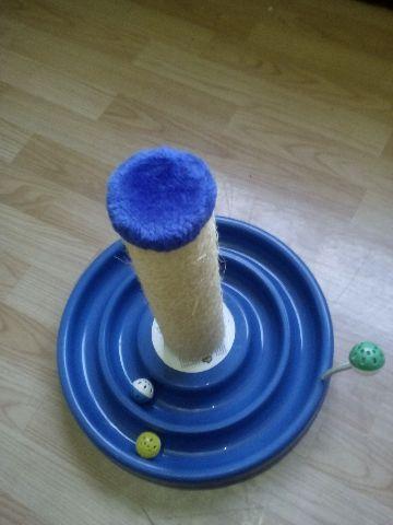 Arranhador e brinquedo pra gatos