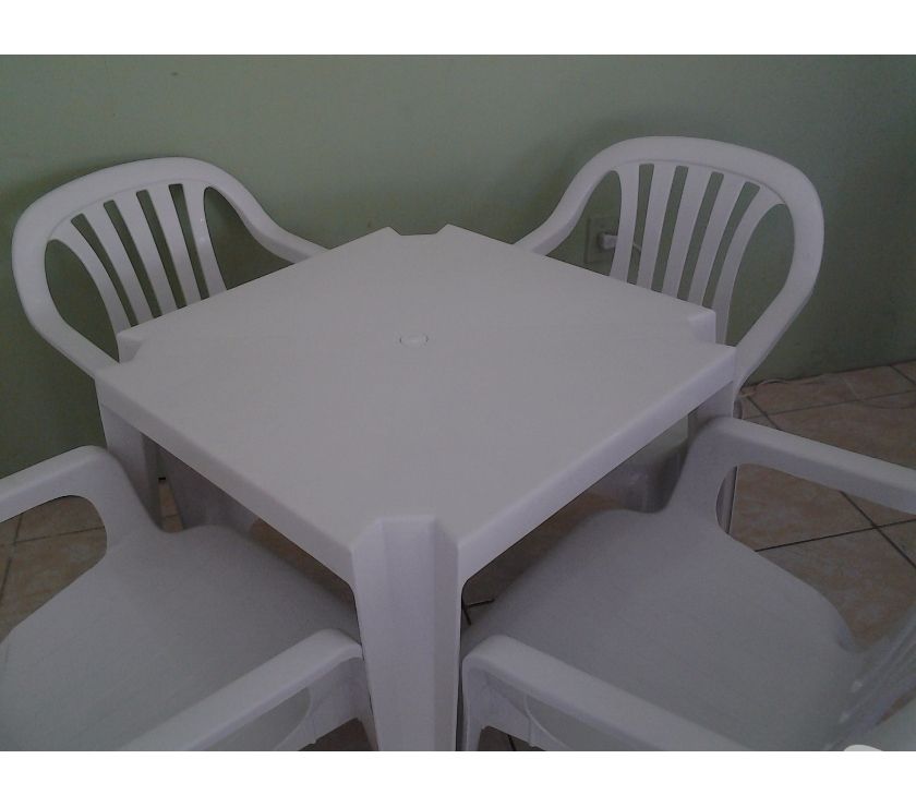Cadeiras e Mesas, Jogo BRANCO (1 mesa c4 cadeiras p182KG)