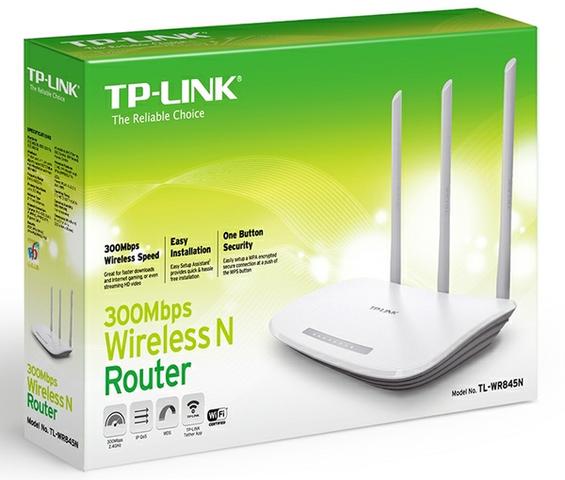 Roteador Wireless 300Mbps Tp-Link 3 Antenas TL-WR845N novo