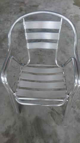 Cadeira de Jardin Com Estrutura De Alumínio Prata