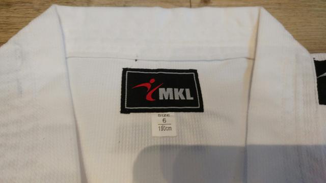 Dobok MKL Taekwondo G Tam cm Branco canelado