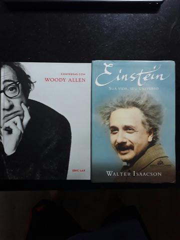 Livros Einstein e Woody allen