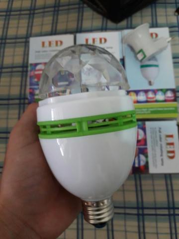 Lâmpadas de led colorida giratória Mini Globo de luz