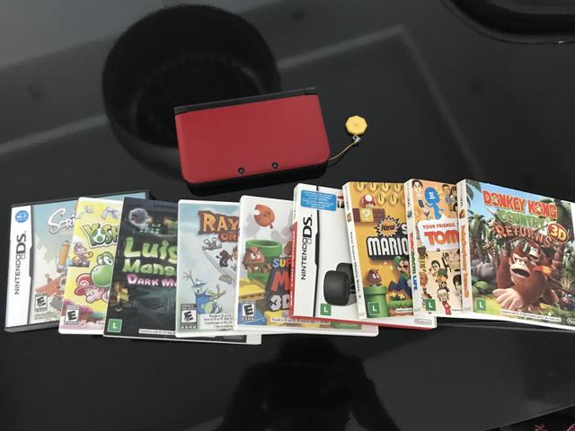 Nintendo 3DS XL + 9 jogos - Perfeito Estado