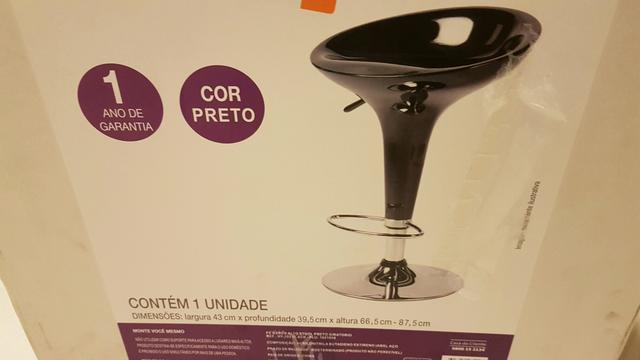 Cj. banquetas bar novo na cx. lacrado