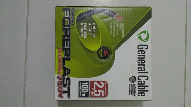 Fio de 1x2,5 preto c/100M