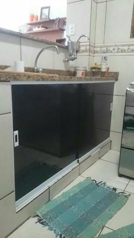 Kit pia(armário de pia) vidro temperado