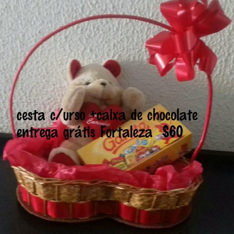 Promoção cesta de urso + chocolate + entrega grátis