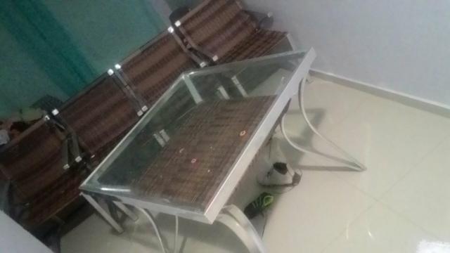  mesa vime 8mm de vidro