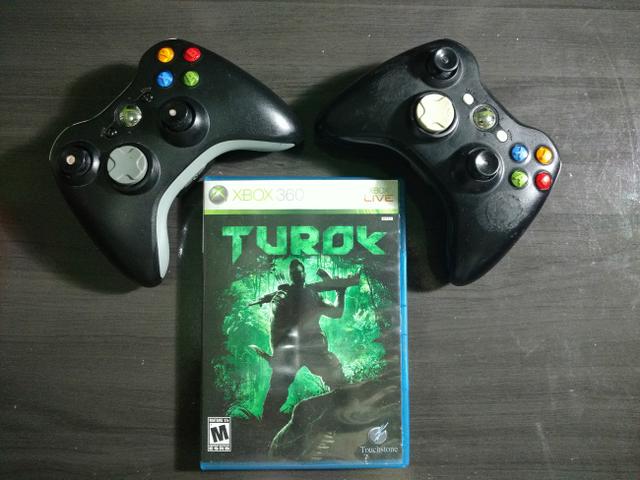 Controle de xbox,jogo e cabos