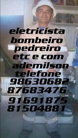 Eletricista bombeiro pedreiro etc
