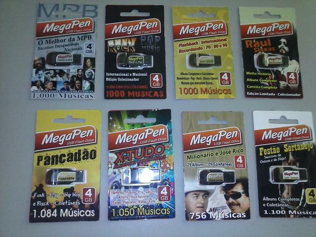 Pen drive com + de  musicas varios titulos