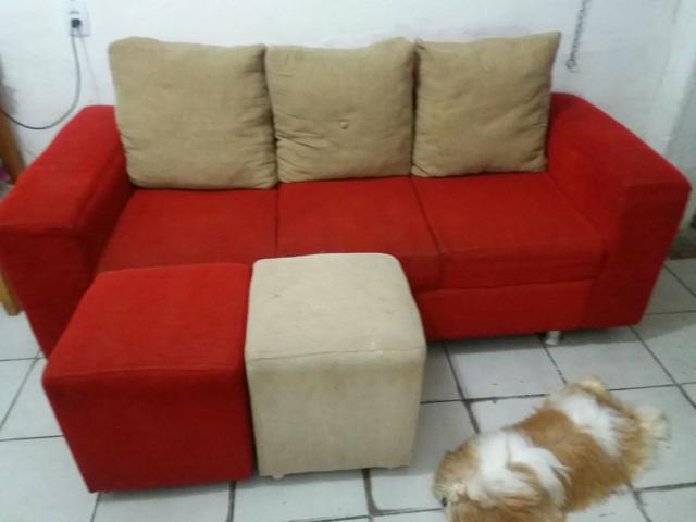 Lindo sofá vermelho - baratíssimo