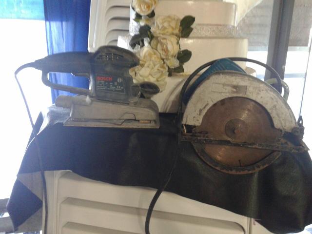 Lixadeira treme treme e Serra circular