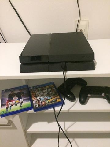 Ps4+DoisJogos+DoisControles