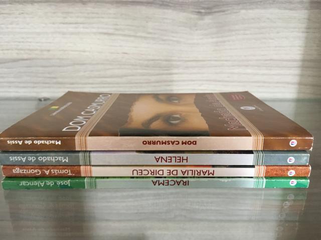 4 livros literatura brasileira, Alencar, Gonzaga e Machado