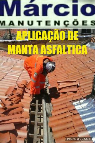 Aplicação de manta asfaltica
