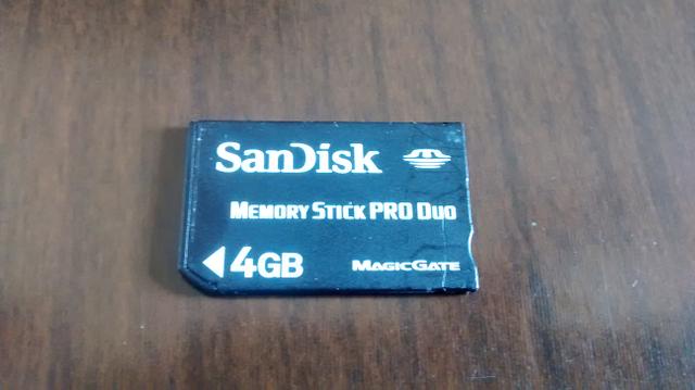 Cartão Memória Memory Stick Pro Duo 4gb Sandisk