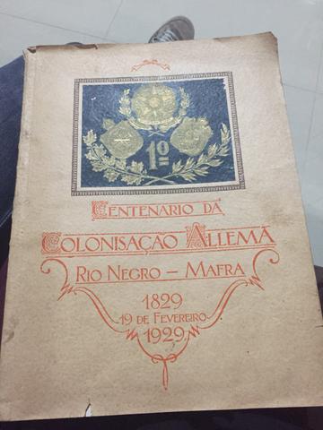 Livro história centenário colonização alemã antiguidade