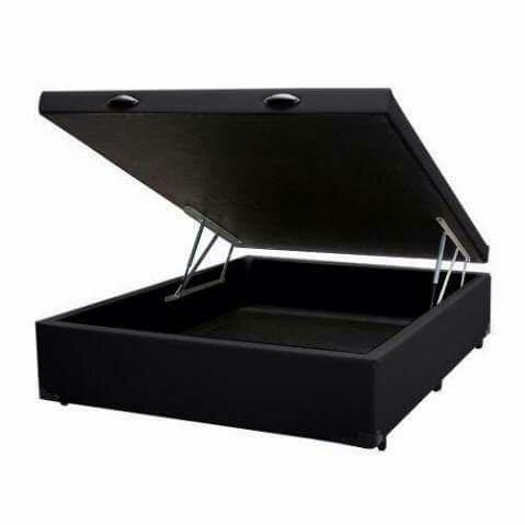 Oferta base box baú casal em corino top linha