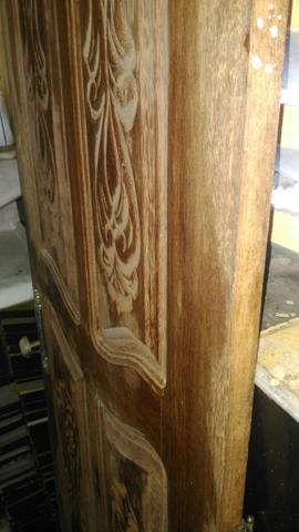 Porta de Angelim Pedra trabalhada madeira maciça